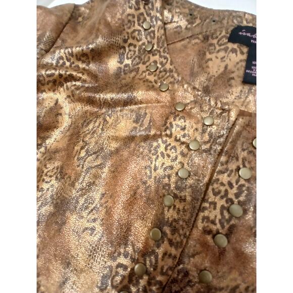 Isabel Hayley Special Occasion Jacket Plus Sz 2X Animal Print Golden Brown Party - Picture 3 of 16